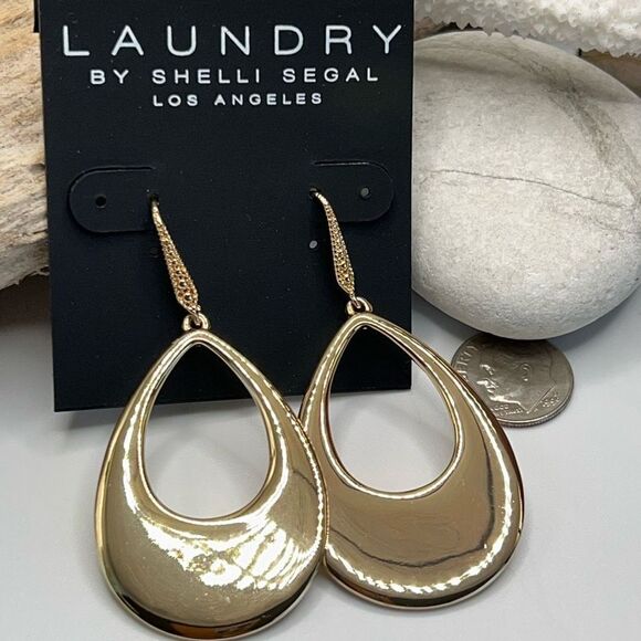 Silver Tear Drop Dangle  Earrings Laundry by Shelli Segal $16ea / 3 for $25 - Picture 7 of 10